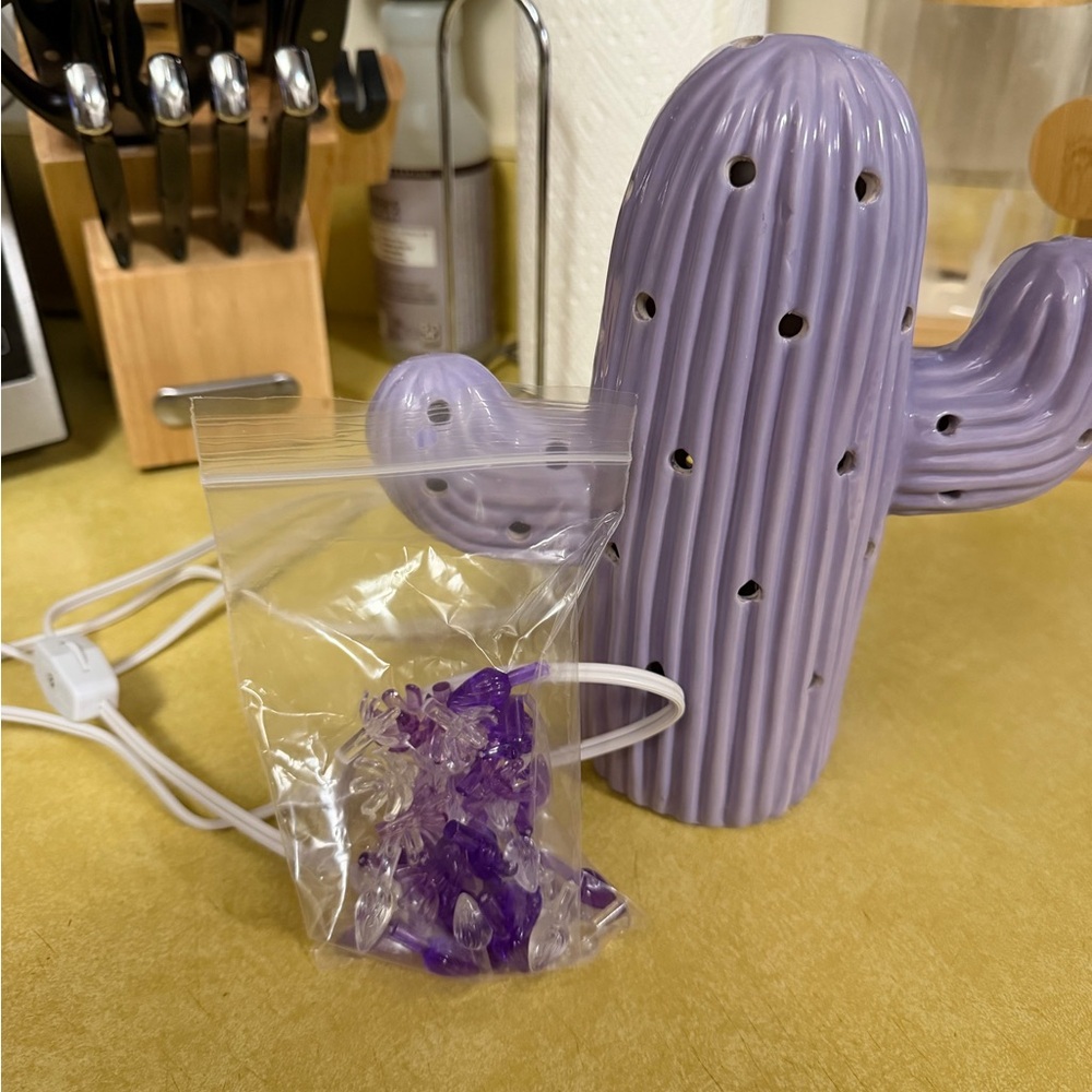 Purple Cactus Lantern